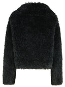 Stand Studio 'Samara' Black Polyester Faux Fur Coat