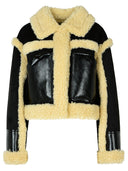 Stand Studio „Edith” Eco Sheepskin w Czarnej Blendie poliestrowej