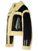 Stand Studio „Edith” Eco Sheepskin w Czarnej Blendie poliestrowej