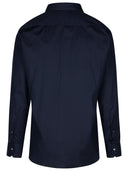Zegna Blue Stretch Cotton Shirt