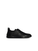 Zegna 'Triple Stitch' Black Lear Sneaker