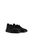 Zegna 'Triple Stitch' Black Lear Sneaker