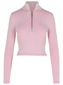 Gcds Turtleneck Sweater In Pink Viscose Blend