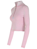 Gcds Turtleneck Sweater In Pink Viscose Blend