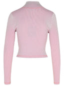 Gcds Turtleneck Sweater In Pink Viscose Blend