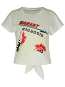 Isabel Marant Etoile 'Zodya' White Cotton T Shirt