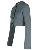 Khaite 'Ello' Grey Wool Blend Jacket