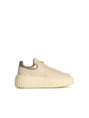 Hogan 'H Stripes' Beige Lear Sneakers