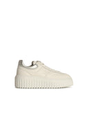 Hogan 'H Stripes' White Lear Sneakers