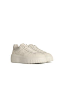 Hogan 'H Stripes' White Lear Sneakers