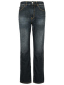 Jeans di cotone nero GCDS