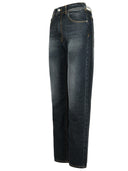 Jeans di cotone nero GCDS