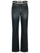 Jeans di cotone nero GCDS
