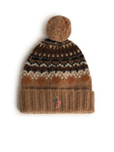 Moncler Grenoble 'Pon Pon'Beige Wool Blend Beanie