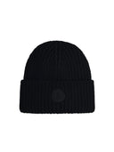 Moncler Black Virgin Wool Beanie