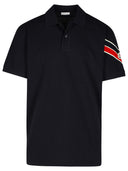 Moncler Navy Cotton Polo Shirt
