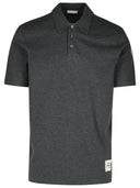 Moncler Grey Cotton Polo Shirt