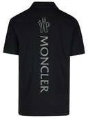 Moncler Black Cotton Polo Shirt