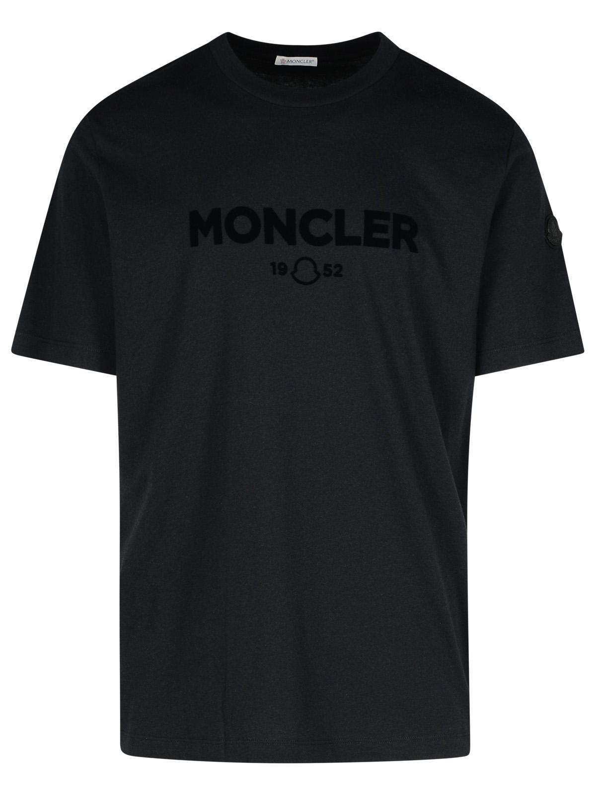 Moncler Black Cotton Misch -T -Shirt