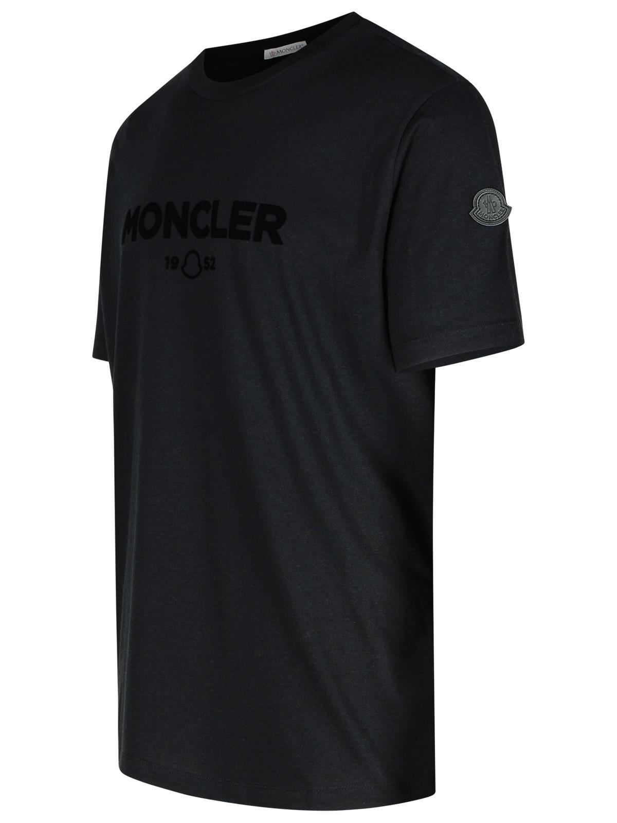 Moncler Black Cotton Misch -T -Shirt