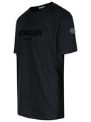 Moncler Black Cotton Blend T 셔츠
