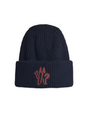 Moncler Blue Virgin Wool Beanie