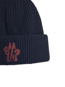 Moncler Blue Virgin Wool Beanie