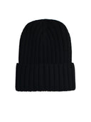 Moncler Black Virgin Wool Beanie