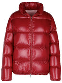 Moncler „Abbadia” Czerwona Poliester Blend Kurtka