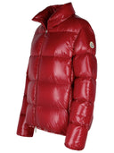 Moncler „Abbadia” Czerwona Poliester Blend Kurtka