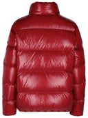 Moncler „Abbadia” Czerwona Poliester Blend Kurtka