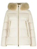 Moncler 'Laichefur' Beige Polyester Down Jacke