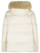 Moncler 'Laichefur' Beige Polyester Down Jacke