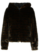 Logo Moschino Brown Pollend Płaszcz Pollend