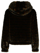 Logo Moschino Brown Pollend Płaszcz Pollend