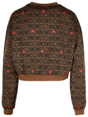 Moschino Logo Brown Cotton Blend Selda