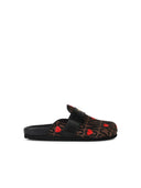 Moschino Logo Brown Lear Blend Slippers