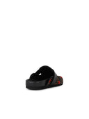 Moschino Logo Brown Lear Blend Slippers