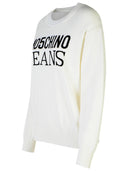 Moschino Jeans White Cotton Sweater