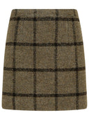 Patou Brown Wool Blend Miniskirt