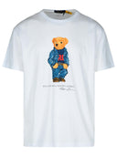 Polo Ralph Lauren 'Denim Bear' White Cotton T Shirt