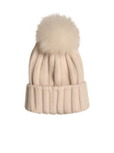 Woolrich John Rich & Bros 'Pon Pon' White Virgin Wool Beanie