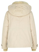 Woolrich John Rich & Bros 'Artic' Short Parka In Beige Cotton Blend