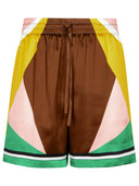Casablanca 'Geometric' Multicolor Silk Bermuda Shorts