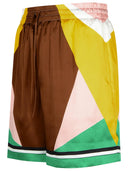 Casablanca 'Geometric' Multicolor Silk Bermuda Shorts