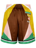 Casablanca 'Geometric' Multicolor Silk Bermuda Shorts