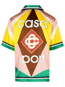Camisa de seda multicolor de Casablanca 'geométrica'