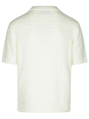 Polo con miscela di cotone bianco Casablanca