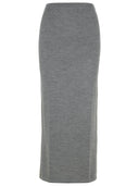 Moschino Grey Virgin Wool Skirt