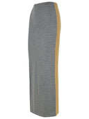 Moschino Grey Virgin Wool Skirt